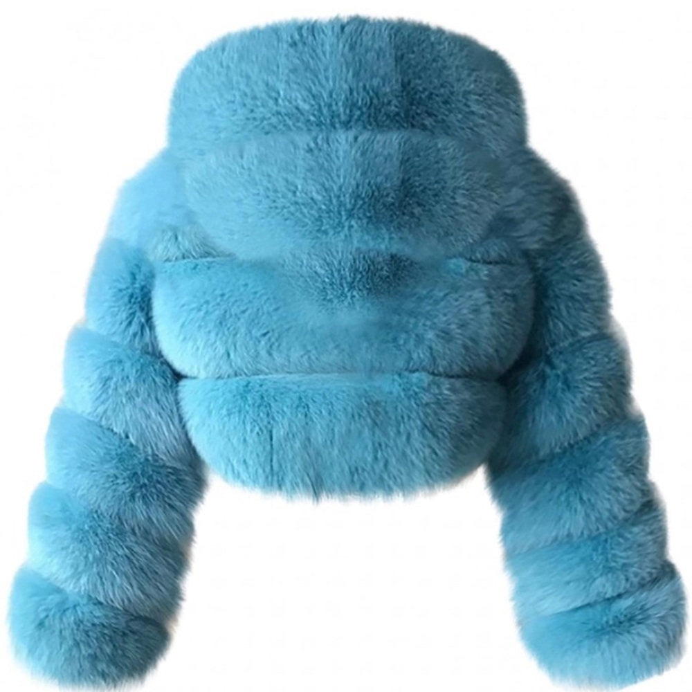 Fur Coat with Hood - Picture 3 of 3
